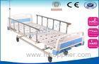 Patient Ambulance Sickbed , Adjustable Ward Bed With Three Revolving Levers