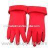 Red Durable Prolonged Warm Waterproof Gloves For Winter Cleaning