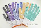 Friction Resistant Canvas / PVC Dotted Cotton Gloves 10 Inch With 10g Pointed Bead