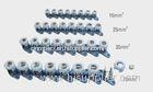 Din rail 8 x 1 Way Terminal Block Connectors with CE Certification 3A - 100A