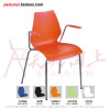 modern elegant fashion PP stacking lecture chair with writing tablet