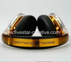 Monster Newest 2013 Monster Diamond Tears Headphones Gold W/ControlTalk