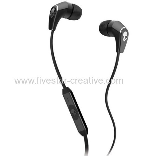 Skullcandy 50/50 2.0 Black Earbud Stereo Headphones with Mic Volume Track Control