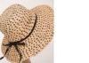 Natural Color Raffia Sun Hats / 10cm Raffia Braid Hat For Fashion With Black X