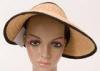 14cm Natural Light Brown Raffia Hats For Women , Party Floppy Sun Hats