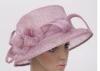8cm Brim Purple Flower Ladies Sinamay Hats , 57cm Sinamay Hats For Women