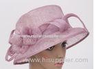 8cm Brim Purple Flower Ladies Sinamay Hats , 57cm Sinamay Hats For Women