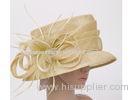 High Crown Small Brim Feather Fascinators Ladies Sinamay Hats For Fashion