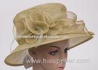 High Crown Feather Fascinators Big Decoration Ladies Church Hats For Fashion