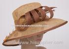 Ostrich Feather Fascinators Ladies Sinamay Hat 12cm Brim For Fashion