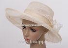 Fashion White Color Up Brim Ladies Sinamay Hats For Church