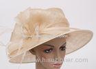 High Top Crown Sinamay Hats For Women / 11cm Brim Ladies Dress Hats For Fascinators