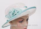 Fashionable 9cm Short Brim Ladies Sinamay Hats / Ladies Dress Hats For Party