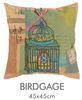 Custom Made Birdie Applique Pillow Covers 18 By 18 Cushion With Feather / Cotton