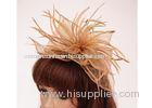Brown PP Sinamay Fascinator Decoration Headwear Ladies Hat For Fashion