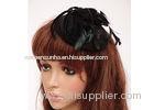 Black PP Sinamay Fascinator / Spring Feather Fascinators For Hair