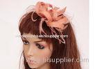 Red Winter Sinamay Fascinator / Fascinators Headwear For Banquet