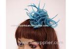 Blue Sinamay Fascinator / Navy Fascinator Feather Decoration For Ladies Headwear