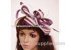 Purple White PP Hair Fascinators Headwear For Party , Autumn Summer Fascinators Headwear