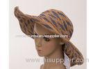 58cm Raffia Wide Brim Hats With Color Lump For Church , Fasionable Wide Brim Sun Hat