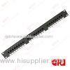 19 inch Cat6 24 Port LED light Patch Panel , Empty Patch Panel with UL certificate