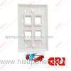 86*120 type ABS 4 port faceplates rj45 faceplate with Screw easy for installtion