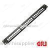 1U 24 port empty Rj45 Rack Mount Patch Panel for Networking , Cabling