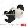 Microwave UTP CAT5e / CAT6 unshield rj45 connector snapped into sheet metal cut - outs