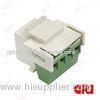 White TIA-568-A and TIA/A-568-B UTP Cat 3 / Cat3 keystone jack for Structure Cabling System