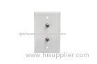 Two ports ABS 86*86 White or Ivory coaxial wall face plate