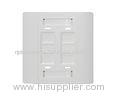 RJ45 4 ports faceplate with shutter 86*86 with Dust-proof Cover