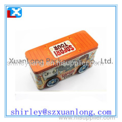 Tin metal piggy bank car shape box