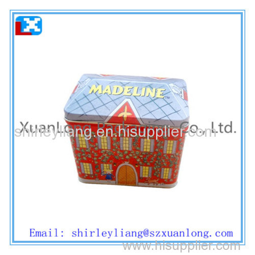 House Shape Gift Tin Box