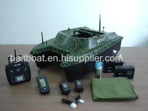 sea fishing bait boat with fishfinder