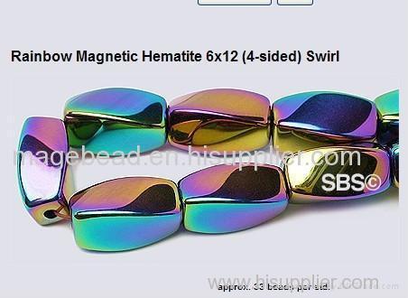 Rainbow Magnetic Hematite beads