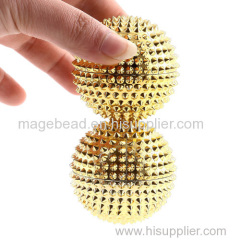 2 x Magnetic Palm Acupressure Needle Ball for Exercise-Massager-Magnetic Therapy