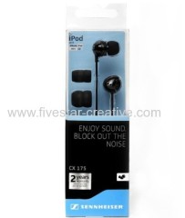Sennheiser CX175 In-Ear Earbuds Noise-Cancelling Headphones Black