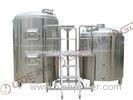 AISI 304 Pub Brewery Equipment , 15 BBL Steam Heated Brewhouse For Brewing Institute 3mm