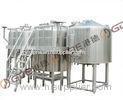 10 BBL / 15 BBL Steam Heated Pub Brewhouse , Beer Brewery Equipment With Three Tanks