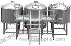 Brewhouse With Three Tanks , Steam Heated Commercial Brewing Equipment For Brewing Institute