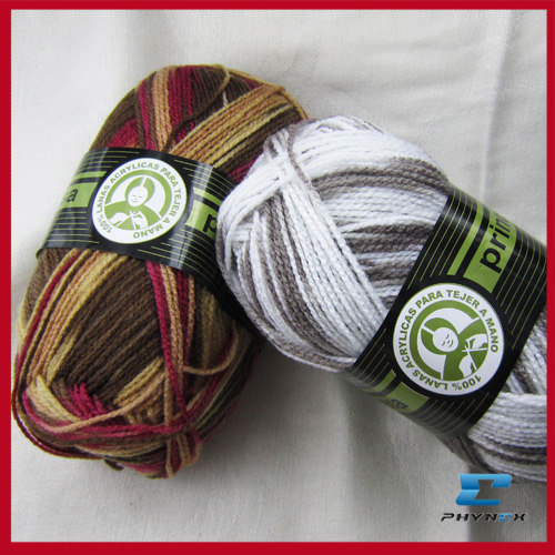 acrylic hand knitting yarn on ball