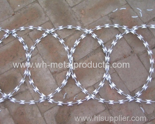 Flat wrap coil razor wire