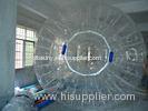 Blue TPU floating Inflatable zorb ball with 1 / 2 entrance for Grassland / Playground