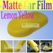 Matte Yellow Car Wrapping Film With Air Free Bubbles