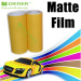 Matte Yellow Car Wrapping Film With Air Free Bubbles