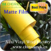 Matte Yellow Car Wrapping Film With Air Free Bubbles
