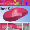 1.52M Width Matte Car Film With Air Free Bubbles Rose Red