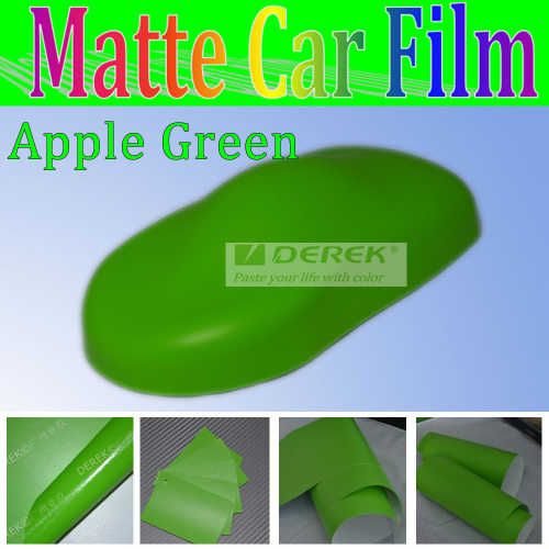 1.52M Width Green Car Matte Vinyl Film With Air Free Bubbles