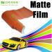 Car Color Change Film With Air Free Bubbles Matt Orange Color