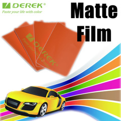 Car Color Change Film With Air Free Bubbles Matt Orange Color